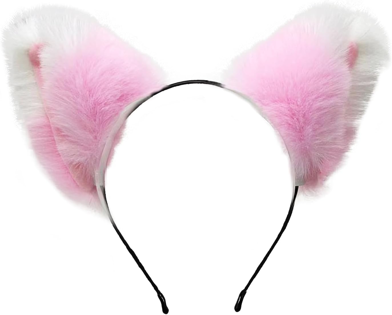 Cute Faux Fur Cat Ears Headband and Tail Set for Adult, Furry Animal Accessories Halloween Cosplay Costume - Image 2