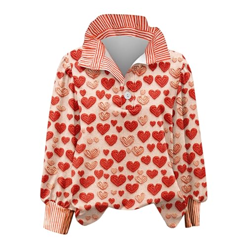 Valentine Shirts for Women Red and White Heart...