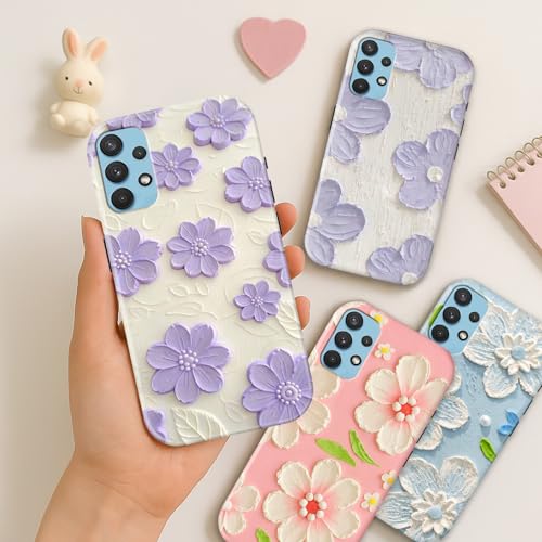 Image of COLORflow Back Cover Compatible with Samsung Galaxy A52 4G / 5G / A52S 5G | Whisper of Petals Customized | Glossy Armoured Bumper with Camera Protection Back Cover