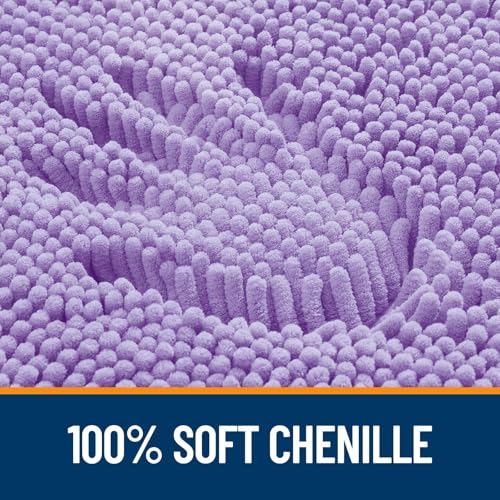 Image of OLANLY Bathroom Rugs Sets 2 Piece, Soft Absorbent Chenille Bath Mats Area Rug Set, Non-Slip, Quick Dry, Machine Washable Bath Mats for Bathroom, Home Decor Accessories (47 inchx20 inch+24 inchx16 inch, Lavender)