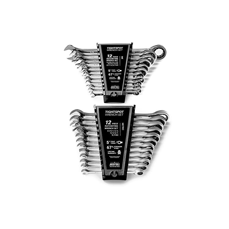 JAEGER 24pc IN/MM TIGHTSPOT Ratcheting Wrench Set MASTER SET
