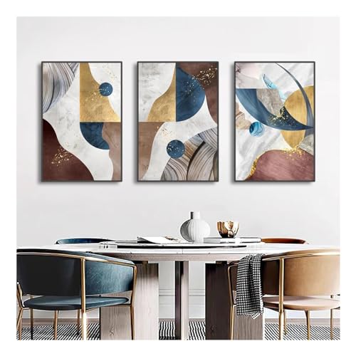 Peinture sur toile géométrique grand format pour la décoration du salon
