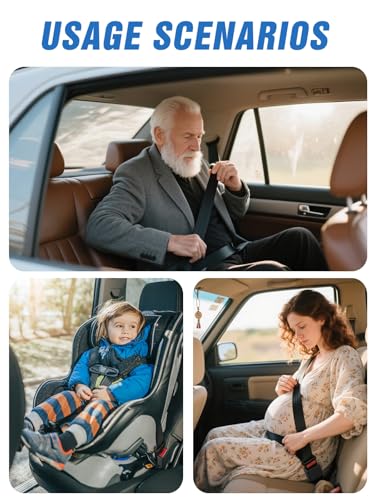 Image of 2 PCS Seat Belt Buckle Holder, Silicone Seatbelt Buckle Booster to Makes Receptacle Stand Upright for Easy Access (Black)