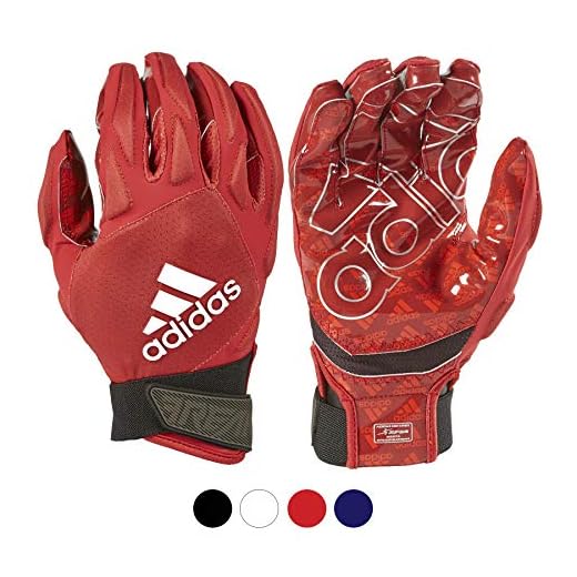 adidas Freak 4.0 Padded Receiver Adult Football Gloves, X-Large, Red - Durable, Premium Football Gear and Equipment