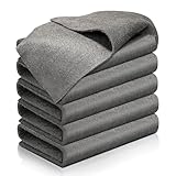 Magic Cleaning Cloths, 5 Pcs Reusable Microfiber Glass Cleaning Rags, 40x30cm Super Soft Streak Free Washable Cloth for Home, Kitchen, Cars, Glass, Window