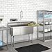 KoolMore 63 in. Three Compartment 18-Gauge Stainless-Steel NSF Commercial Kitchen Sink, Bowl Size 15x15x14, with Three Basins and Pre-Drilled Faucet Holes for Restaurants and Cafes (KM-SC151514-15R3)