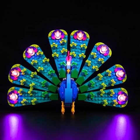 VONADO LED Light Kit Compatible with LEGO-Exotic-Peacock-31157-Creator 3 in 1, Creative Lighting Set Accessories Compatible with Lego Peacock 31157 Building Set (Lights Only, No Models) Cover
