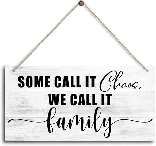Some Call it Chaos We Call it Family Decorative Sign - Home Living Room Farmhouse Blessed Wall Decor 12X6 Inch