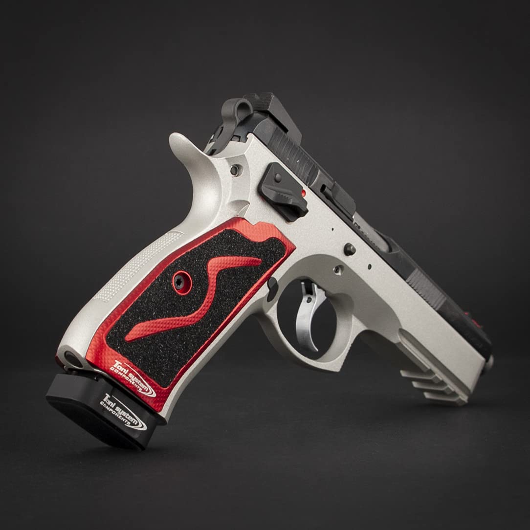 Guancette Highgrip Toni System Per CZ Shadow 1/2 E Tactical Sport - Alluminio, 51g - Foto 5