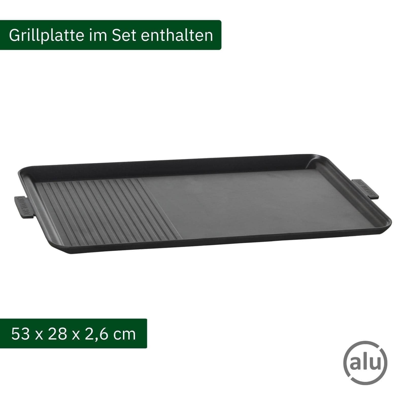 BRUNNER: 2-in-1 Tisch Camping-Kocher Zweiflammig Edelstahl Gasgrill & Gaskocher - DEVIL DOUBLE GRILL für Ventil-Kartuschen - für Camper-Van, Wohnwagen, Wohnmobil, Boot