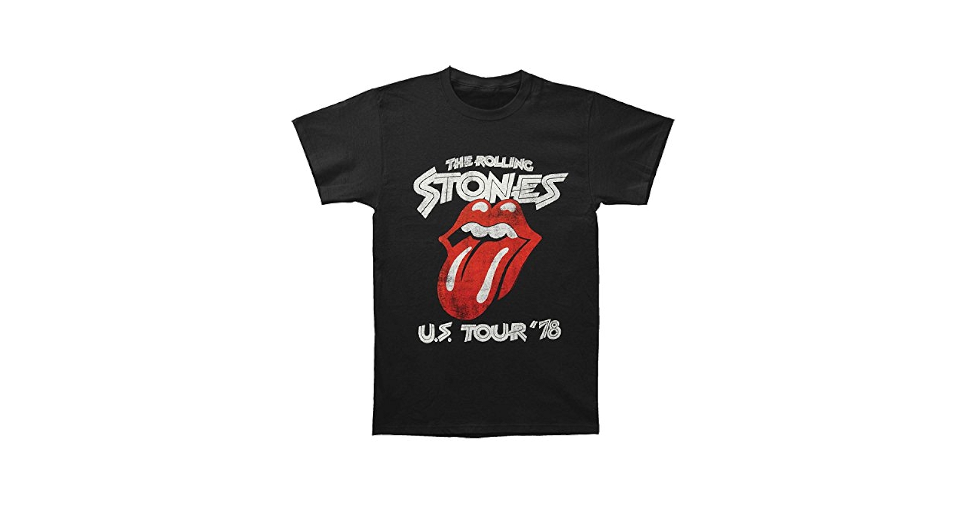 Amazon.com: Rolling Stones Tour 78 Black T-Shirt Black XX