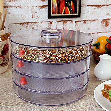 Anirdesh BPA Free Sprout Maker Grocery Container as Kitchenware (4 Containers) 4
