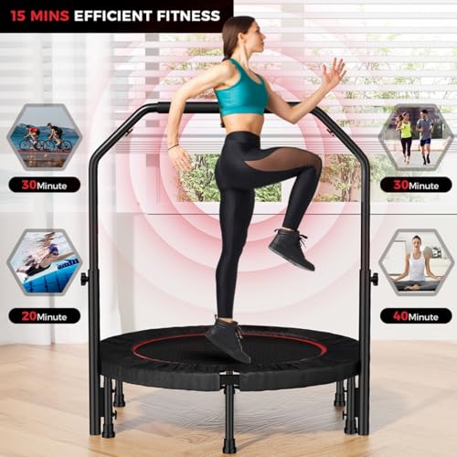 Bnxiang 450 Lbs Rebounder Trampoline For Adults, 40 Inch Foldable Mini Trampoline Fitness Rebounder Indoor/Outdoor Workout thumb #6