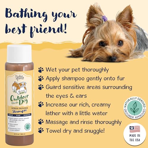 Image of Bobbi Panter Outdoor Dog Shampoo Citronella, Cedarwood & Lavender - Protective Natural Formula for Outdoor Exposure, Cleanses & Soothes Skin, Tear-Free, 20:1 Concentrate, 13 oz (Case of 12)