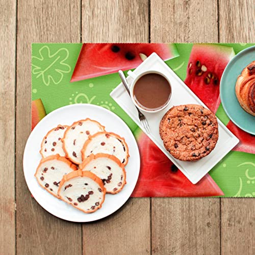 Set de table lavable lot de 6 pastèque pour protéger des taches