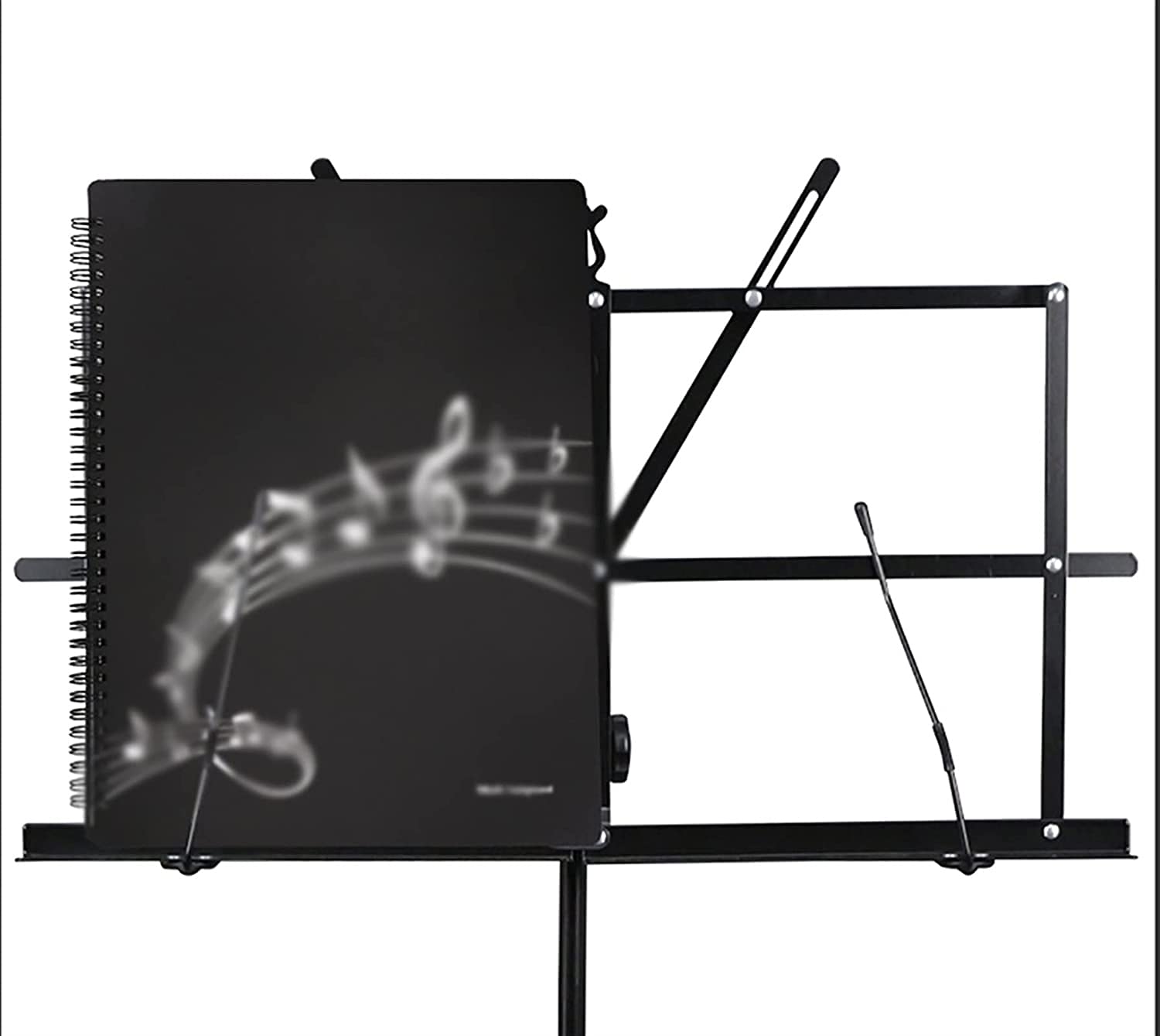 Leggii Musicali Spartiti Stand Robusto Supporto Portatile in Metallo Pieghevole Portatile con Sacchetto di Trasporto Altezze Regolabili Leggeri e compatte for Prestazioni strumentali(Black)