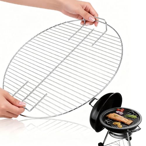 DK-SIMINA 21.5 Replacement Cooking Grate Refills 304 Stainless Steel Fits 22 inch Weber Charcoal Grills Kettle and Kettle Premium Master-Touch Bar-B-Kettle Performer Silver