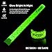 BSEEN LED Lighted Armband for Running - 2nd Generation Heat Seal LED Slap Bracelet, Light Up Event Sport Wristband (Green-Design I)