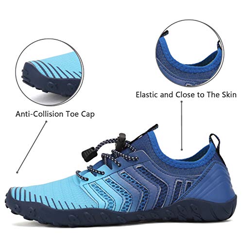 Image of WateLves Water Shoes Mens Womens Barefoot Beach Swim Shoes Quick-Dry Aqua Socks Pool Shoes for Surf Yoga Water Aerobics