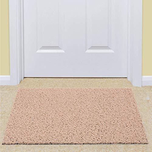 Image of PVC Cushion Rectangular Foot Mat Off Thick Mesh Main Entrance Doormat with Anti-Slip Rubber Backing for Home, Bedroom, Bathroom, Offices, Restaurants Shop (2 X 5 Feet, Cream).