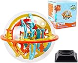 迷宮ボール 3D立体迷路 フィジェットキューブ バランスゲーム 脳トレ IQ 暇つぶし 知育パズル [LilBit] (レベル100-初級)