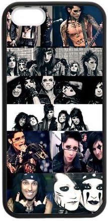 WXSTAR Fashion Black Veil Brides Custom Case for iPhone 5,5S TPU (Laser Technology)