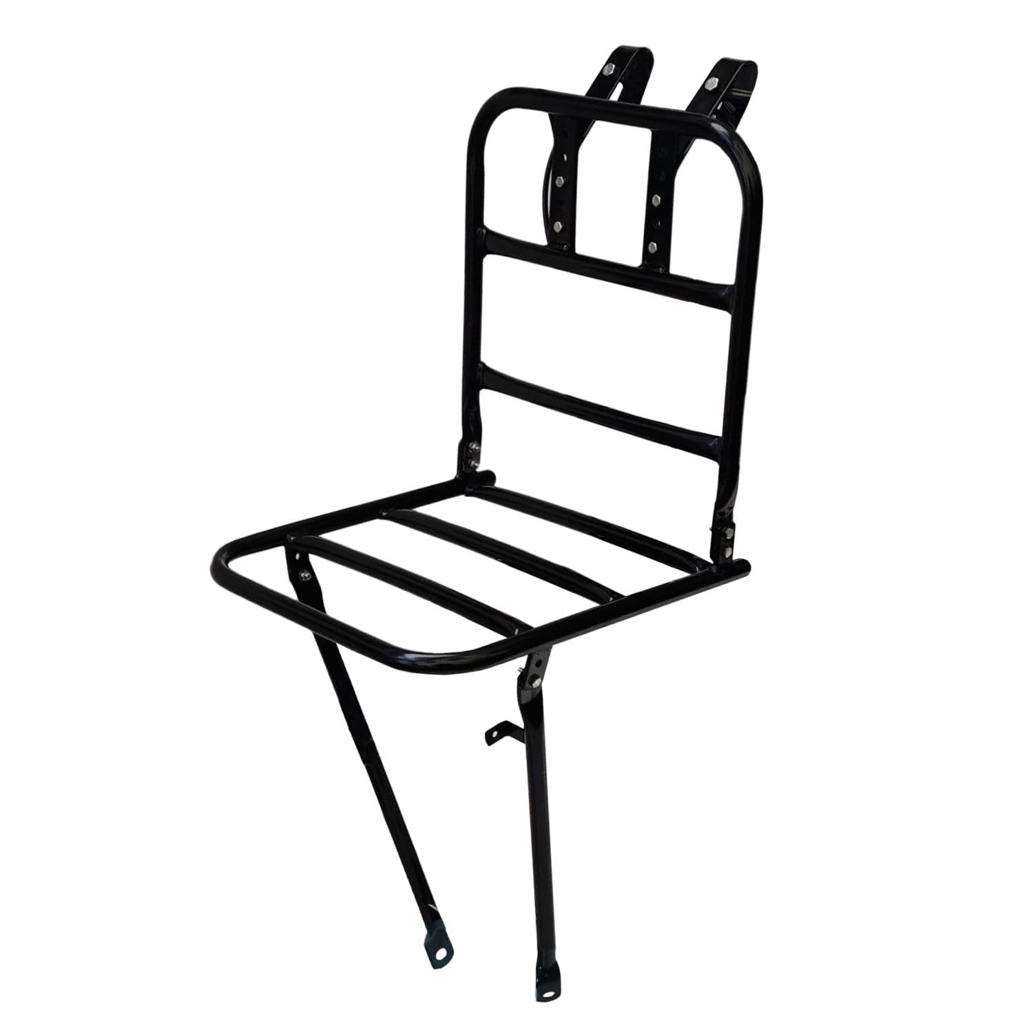 Tenthome Fietsmand vooraan met houten bagagedrager voor Holland Road Bike (zilver