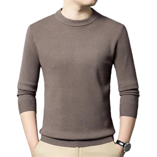 Men'S Autumn and Winter Knitted Sweater O-Neck Long-Sleeved Warm and Soft Sweater