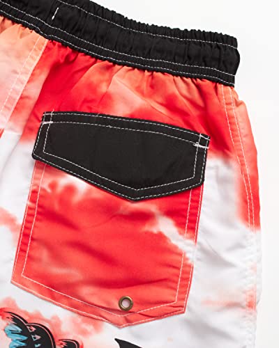 Quad Seven Boys' Swim Trunks - 2 Pack Quick Dry Board Shorts Bathing Suit (Size: 8-18), Size 8-10, Ocean Palm Trees #TOP3