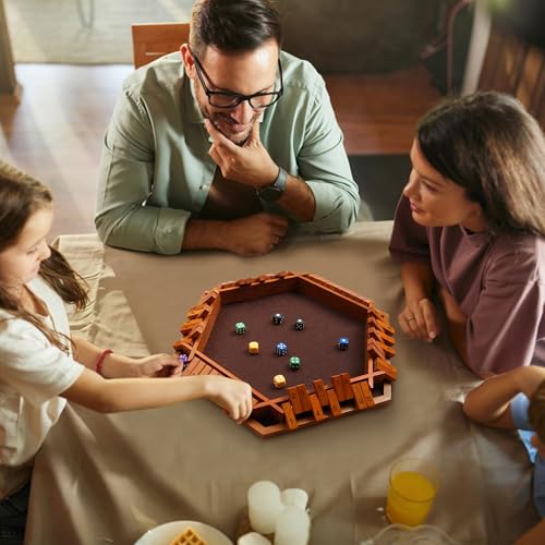 Juego Shut The Box de Mesa de Madera Vintage miniatura 6