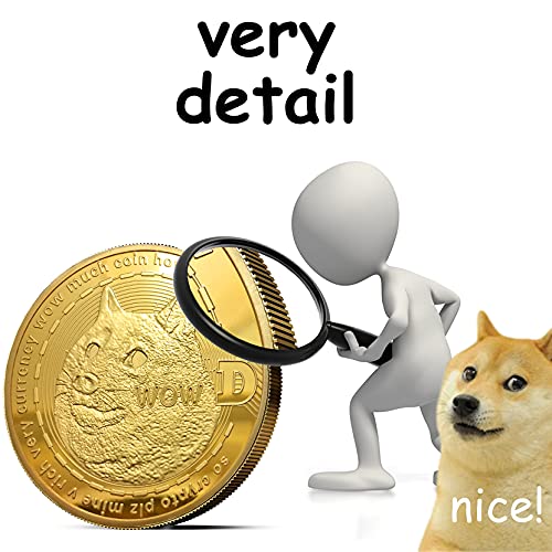 physical dogecoin plated with 24-carat gold a real collectors item with protective case
