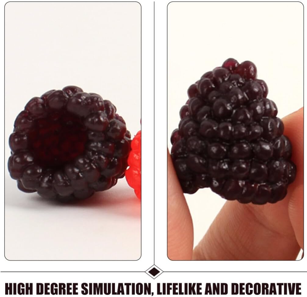 Alasum Artificial Strawberries & Amp; Raspberry Set, Lifelike Fake Berry Ornaments, Mini Simulation Fruit for DIY Crafts Home Kitchen Wedding Party Decoration (18Pcs)