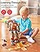 Transforming Toys - Dinosaur Robot Action Figures - Magnetic Assembling Robot Toys for Kids All-in-One Design Transforming Animals, Robots, Military Base Including Battle Guns, Cars, Airplane Models