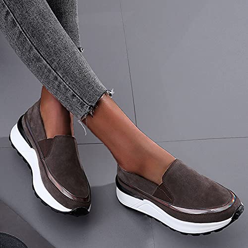 Zapatos casuales para mujer negros de estilo minimalista y diseño deportivo flexible 6