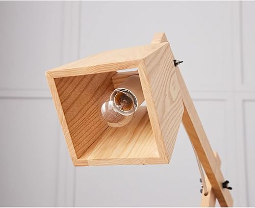 Miniatura 2 de Lámparas de Mesa Lámpara de mesa con brazo oscilante de madera, ajustable, cuello de cisne, lámpara de mesita de noche, lámpara de noche de lectura