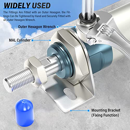 Image of TAILONZ 1 /2 inch Tube OD x 1 /2 inch NPT Male Straight Push to Connect Fitting 10pcs | Copper&Plastic,for PU /PA /PE /PVC Tubes,Pneumatic Systems,Air Lines,Factories,Workshops,Industrial,Automation,Repair,Machinery