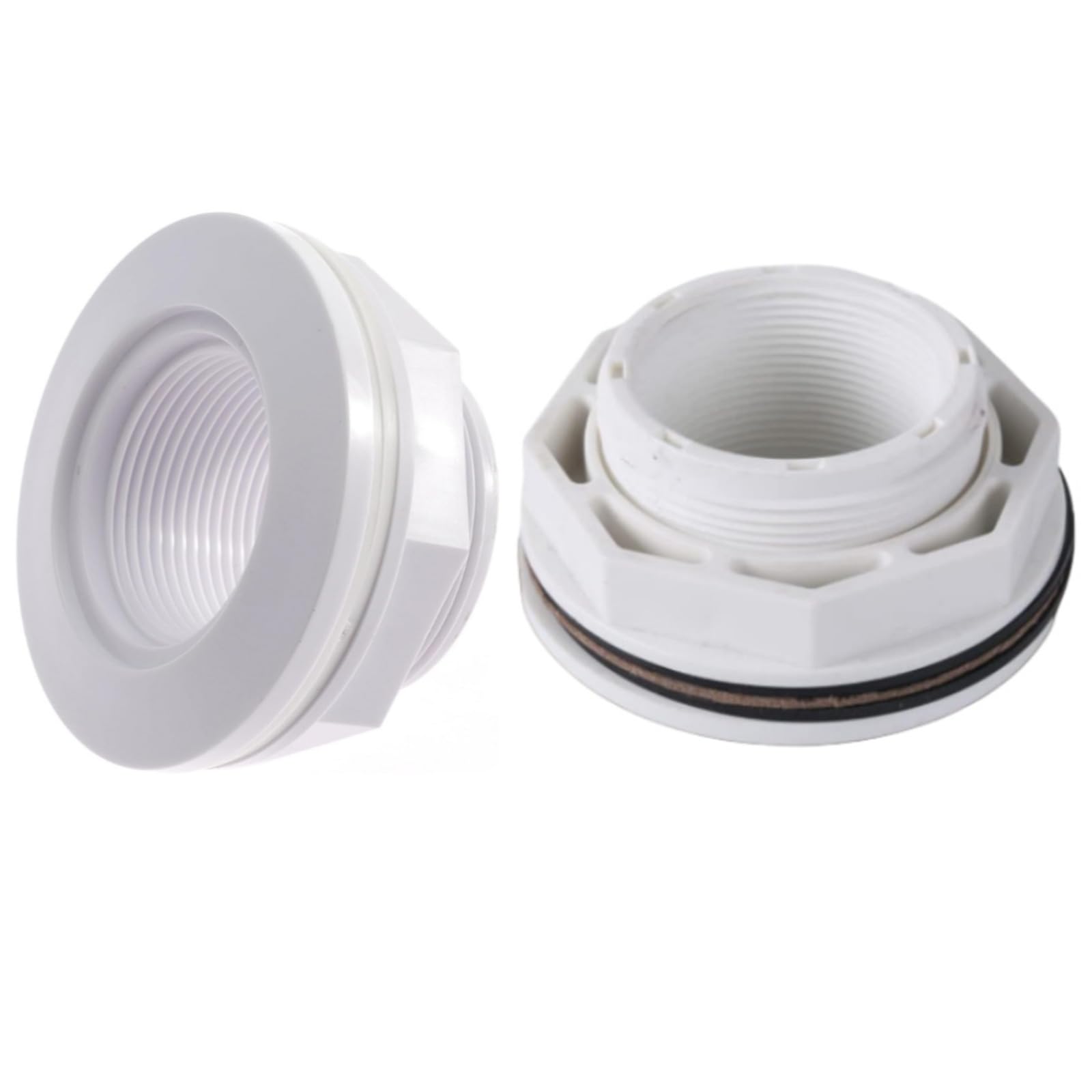 2 Count Ground Pool Water Circulation Fittings Inlet Return Fitting for Leakproof Inlet Systems Installations Leak Proof Pool Return Fitting