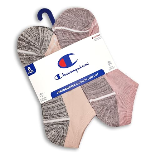 Image of Champion Women's Low Cut Beathable Moisture-Wicking Athletic Socks (6-Pack)