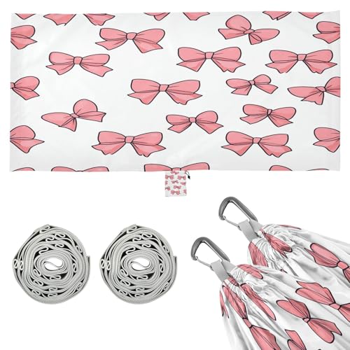 Haskirky Beautiful Bow Tie Camping Hammock, Single Portable Hammocks with Tree Straps & Attached Carry Bag, 330Lbs Capacity Perfect for Outside Indoor Hiking Beach Backpack Travel