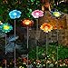 EiGreen 6 Pack Solar Garden Lights Outdoor Decor,Stake Yard Figurine Colorful Flower Light, Housewarming Ornament for Patio, Lawn, Yard, Pathway (Art Deco)