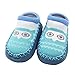IMJONO Chausson Cuir Bebe Garcon Fille, Joli Chaussettes Antidérapantes Bébé Souple Chaussettes Toddler Enfant Chaussettes de Sol（C,2-3 Ans