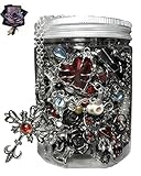 Mystery Jewelry Jar,45-50 PCS Surprise Gothic Jewelry Mystery Box for Women,Gift Set(Gothic Witch Punk Necklace,Earrings, Rings,bracelets/bangles),Unique Halloween Occult or Birthday Gift for Her