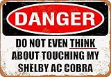 YASMINE HANCOCK Do Not Touch My Shelby AC Cobra Plaque de métal Signe Mur Art Affiche Club Bar décoration