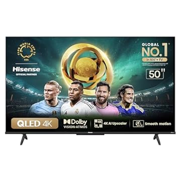 Hisense Smart TV UHD 4K QLED 50" Polegadas 50Q6N Google TV com HDR10+, Dolby Atmos, Sports Mode, Game Mode Plus e Compatível com Alexa
