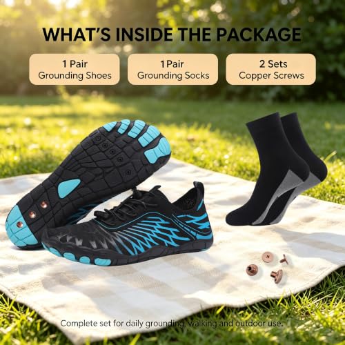 Image of Grounding Barefoot Shoes with Copper , Effective Full-Chain Grounding