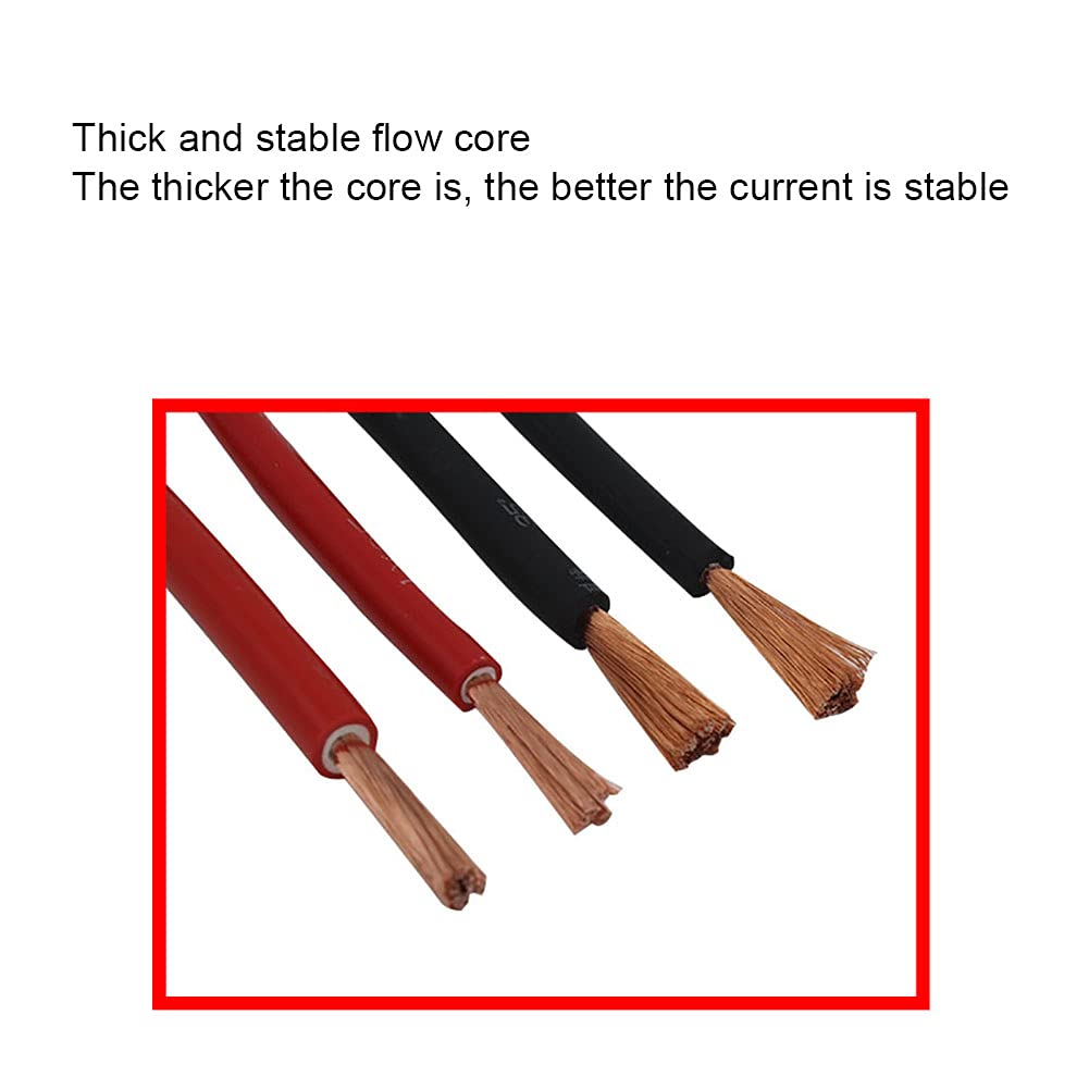 BAtlam Cables de Refuerzo para Coches diésel Pinzas de cocodrilo recubiertas de Zinc para Trabajo Pesado - Vehículos de Arranque Auxiliar, 3 M 25 mm 2,4 M (4 M)