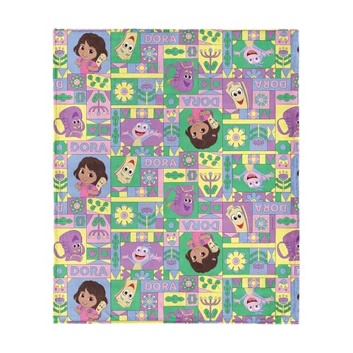NORTHWEST Dora The Explorer Vamos Silk Touch Throw Blanket, Soft Fleece, Cartoon Character, 40 x 50 inches