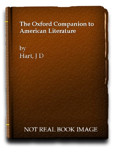The Oxford Companion to American Literature B005LEB4NC Book Cover