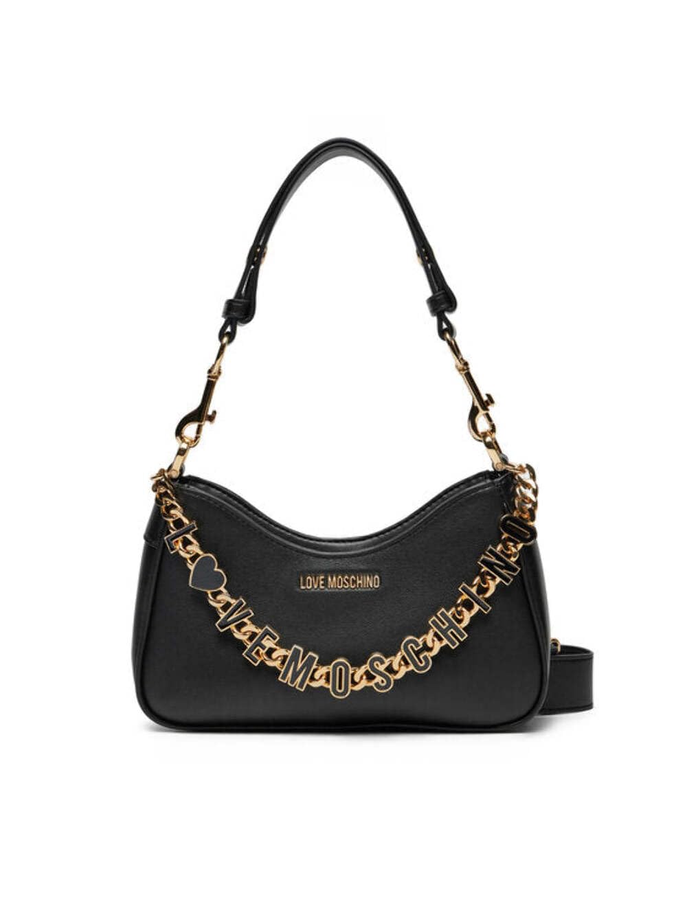Sac main bandoulière Moschino noir JC4070PP1ML1300A cuir petite taille