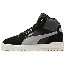 PUMA Shuffle Downtown Mid WTR, Scarpe da Ginnastica Unisex-Adulto, Nero Grigio Echo Oro, 46 EU